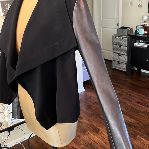 Stunning Diane von Furstenberg Leather Sleeve Jacket Sz 8 NWOT - Picture 9 of 11